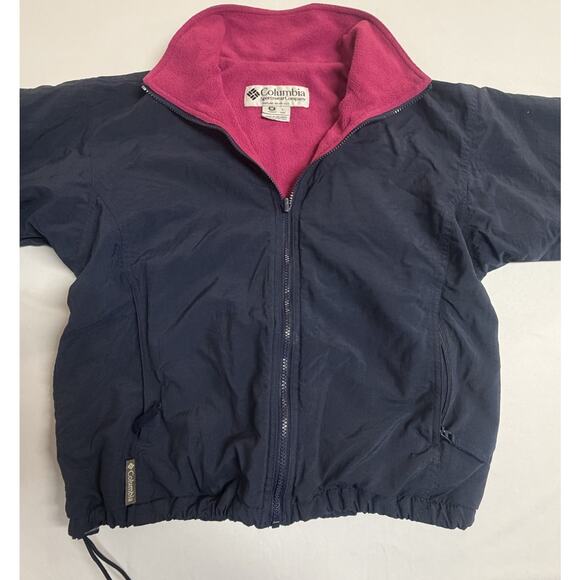 Vintage Women’s Medium Columbia Fleece Lined Windbreaker Jacket Full Zip Pockets - Picture 3 of 12